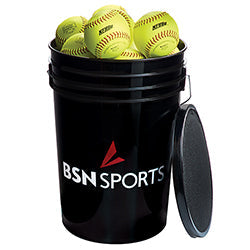 BSN SPORTS Bucket w/2 dz Practice 11" Softballs-0