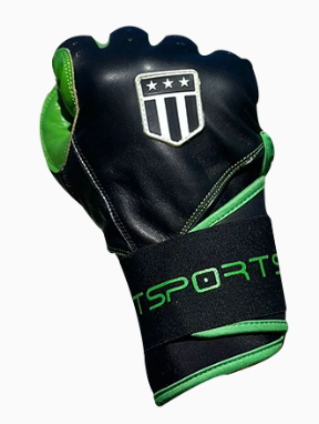 Long cuff Black with Lime Green Stock-2
