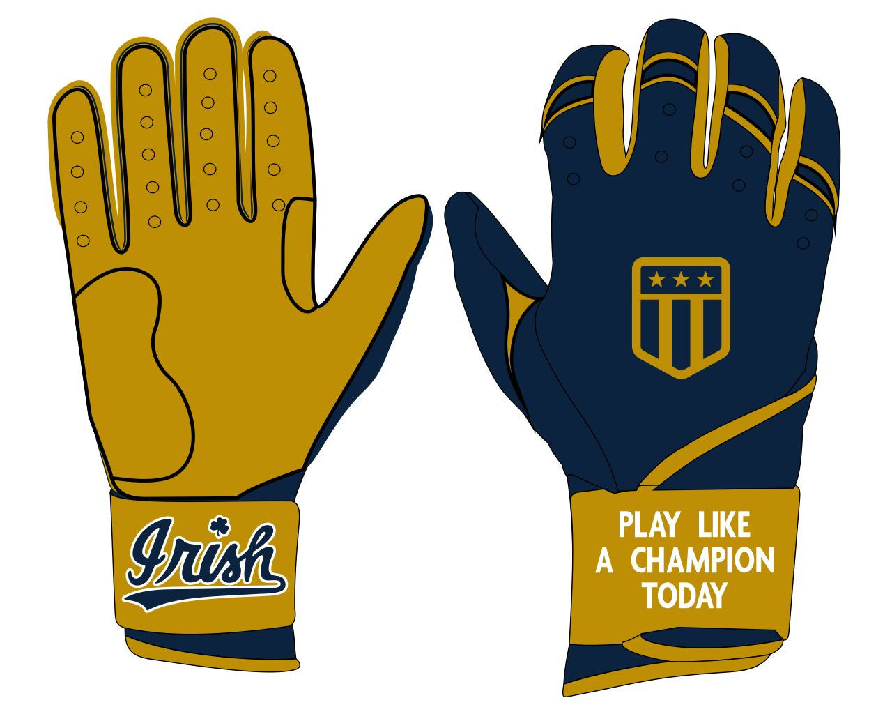Luck of the Irish Long Cuff Batting Gloves-2