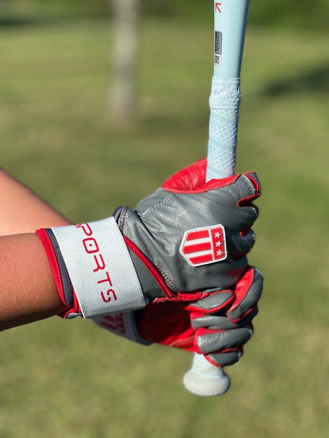 Long cuff Gray with a Red Palm Stock-5