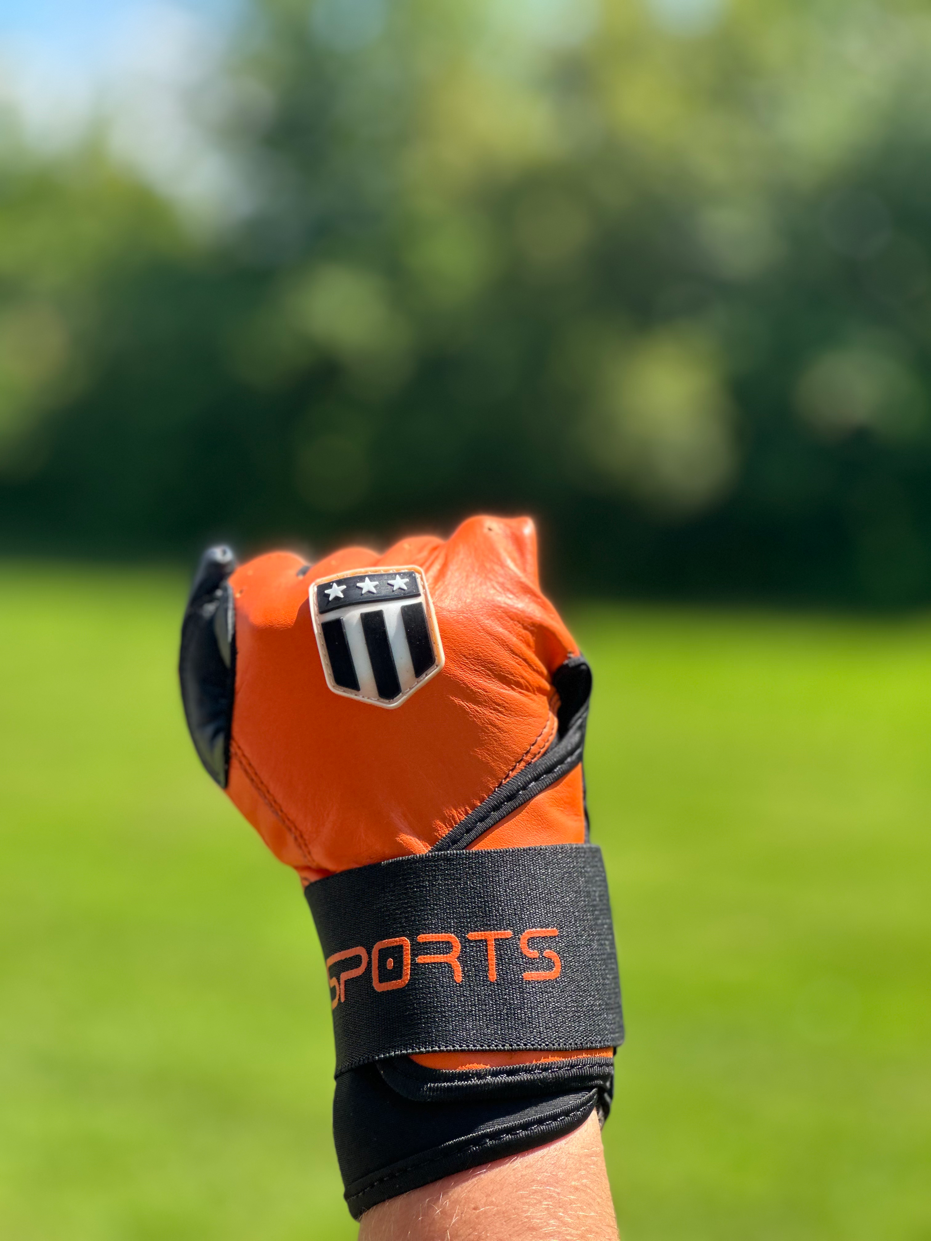 Long Cuff Orange with Black Palm-2