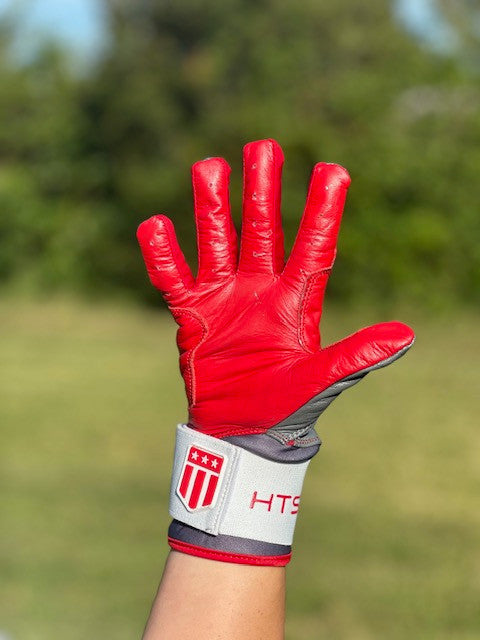 Long cuff Gray with a Red Palm Stock-4
