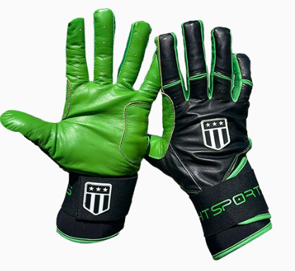 Long cuff Black with Lime Green Stock-0