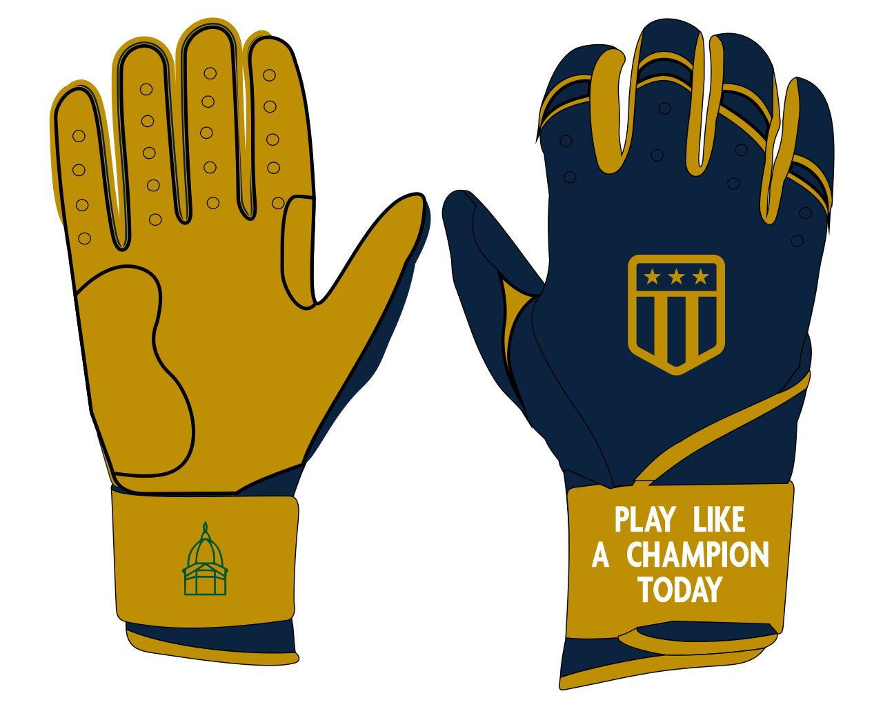 Luck of the Irish Long Cuff Batting Gloves-5