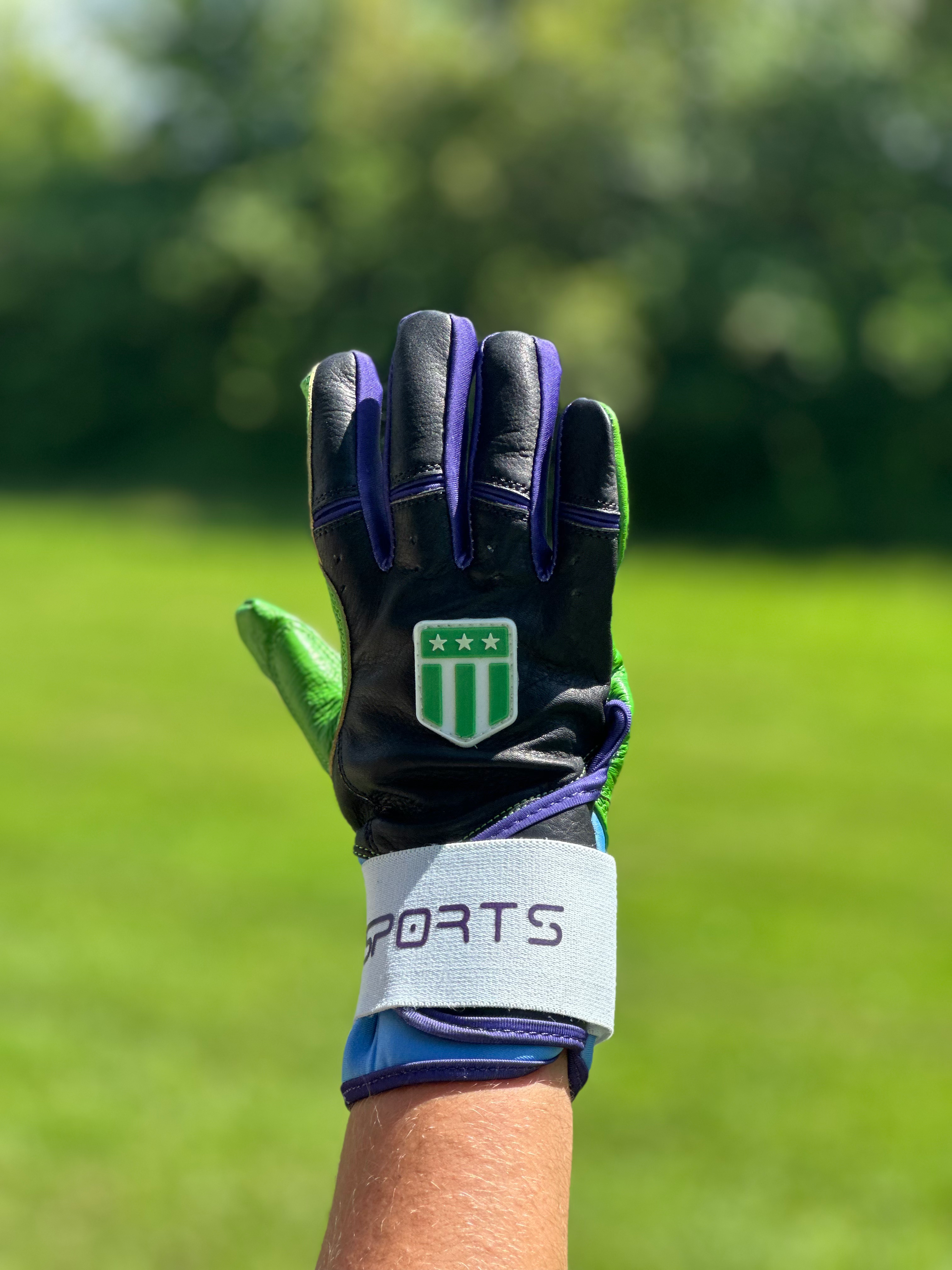 Tampa Bay City Long Cuff Black with Neon Green Palm-4