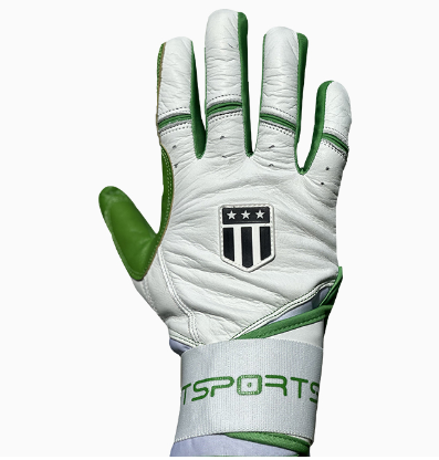 Long cuff Lime Green and White Stock-3