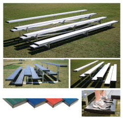 4 Row 7.5' Low Rise Pref. Bleacher-0