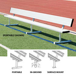 27' surface mount  bench with back-0