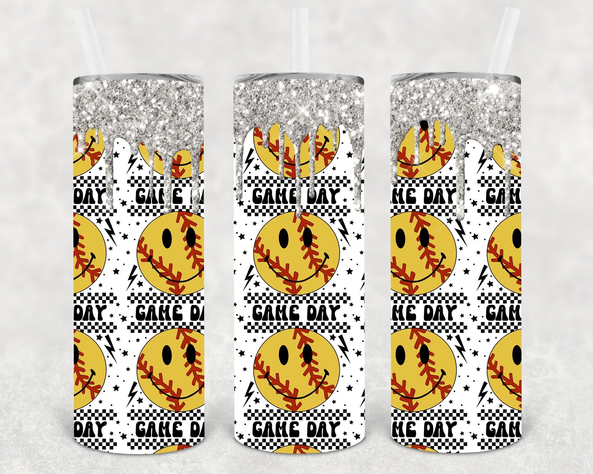 Game Day Softball 20 oz Skinny Tumbler