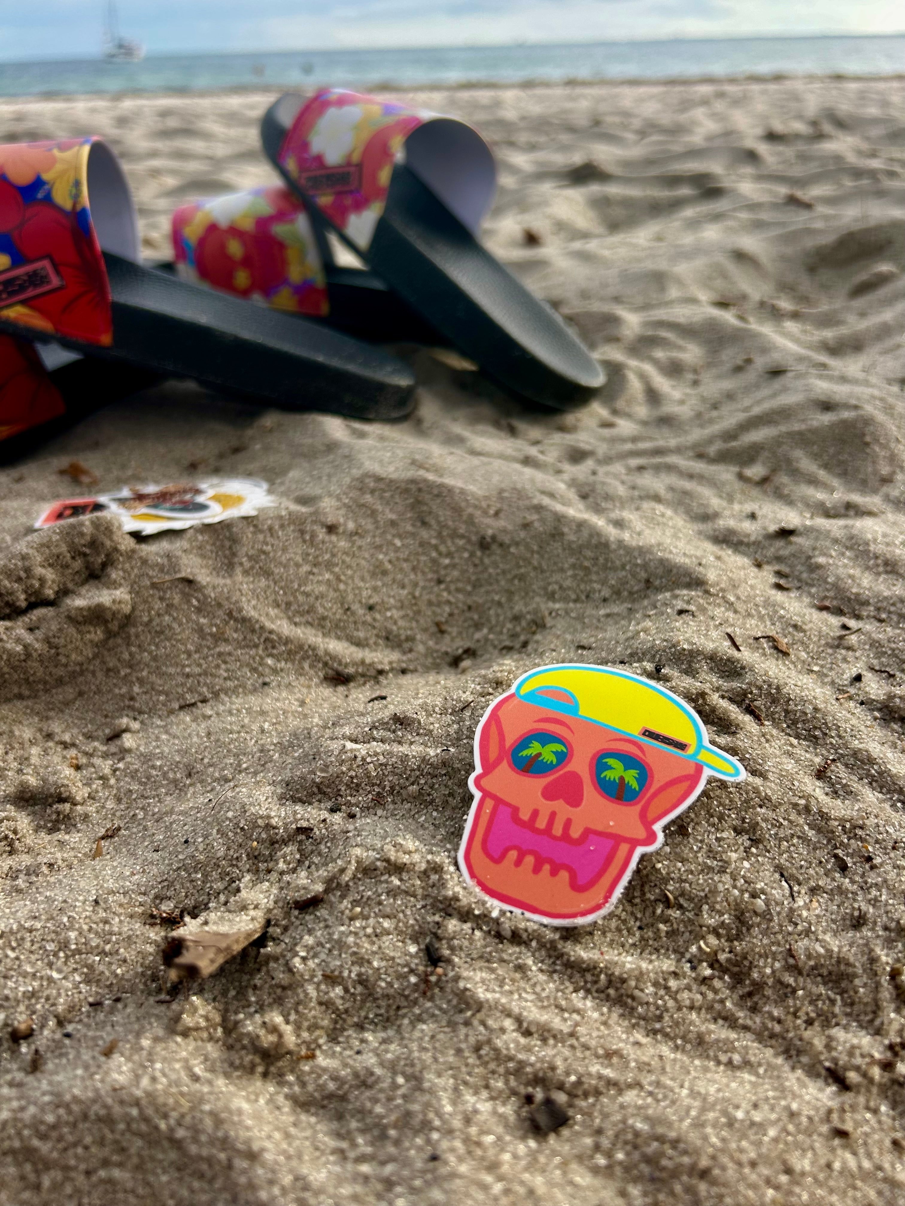 Vibin' Skull Sticker-1