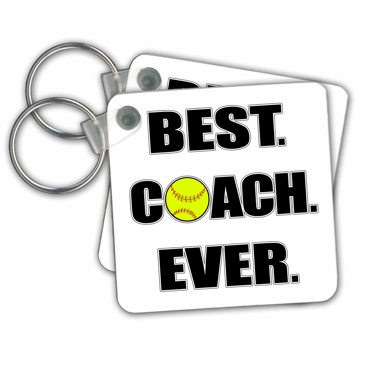 Key Chain - Softball Best Coach Ever Designs Sports