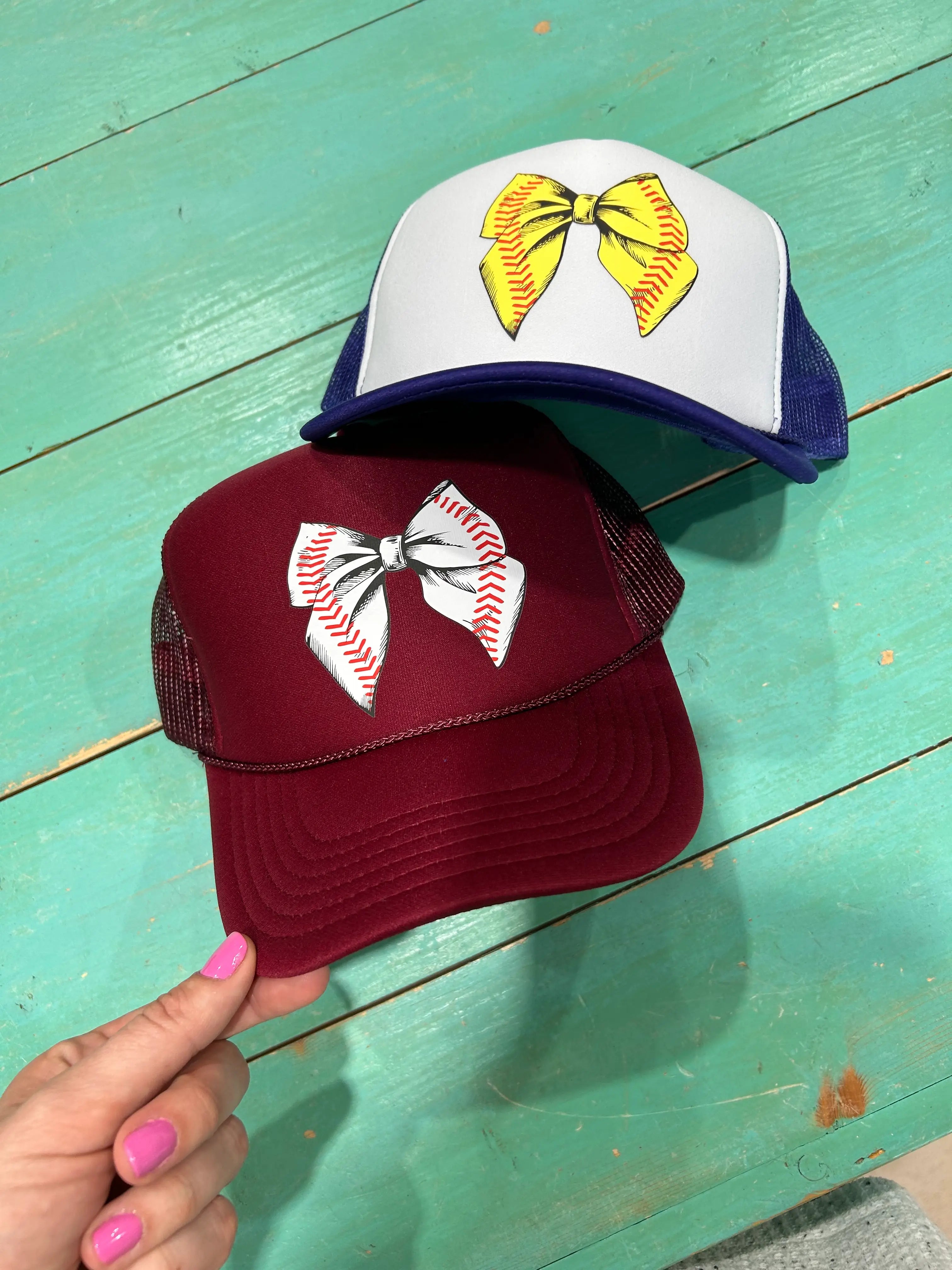 Softball Bow Trucker Hat
