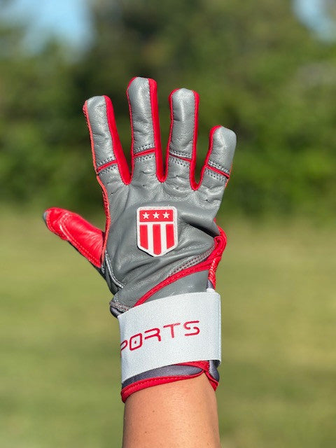 Long cuff Gray with a Red Palm Stock-2