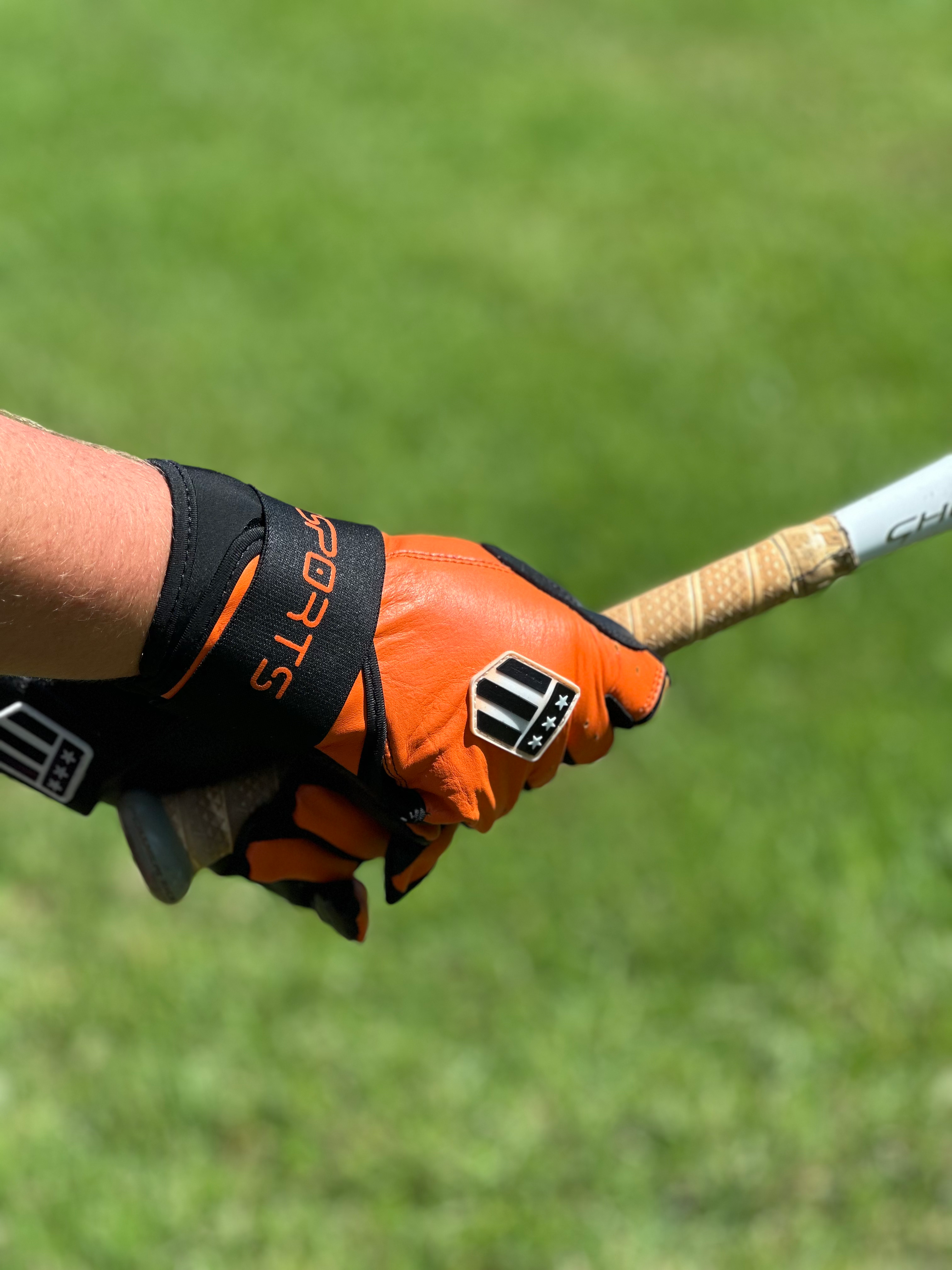 Long Cuff Orange with Black Palm-4