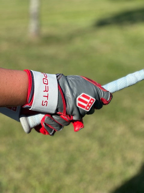 Long cuff Gray with a Red Palm Stock-7