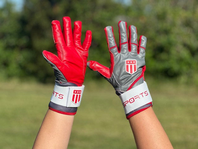 Long cuff Gray with a Red Palm Stock-8