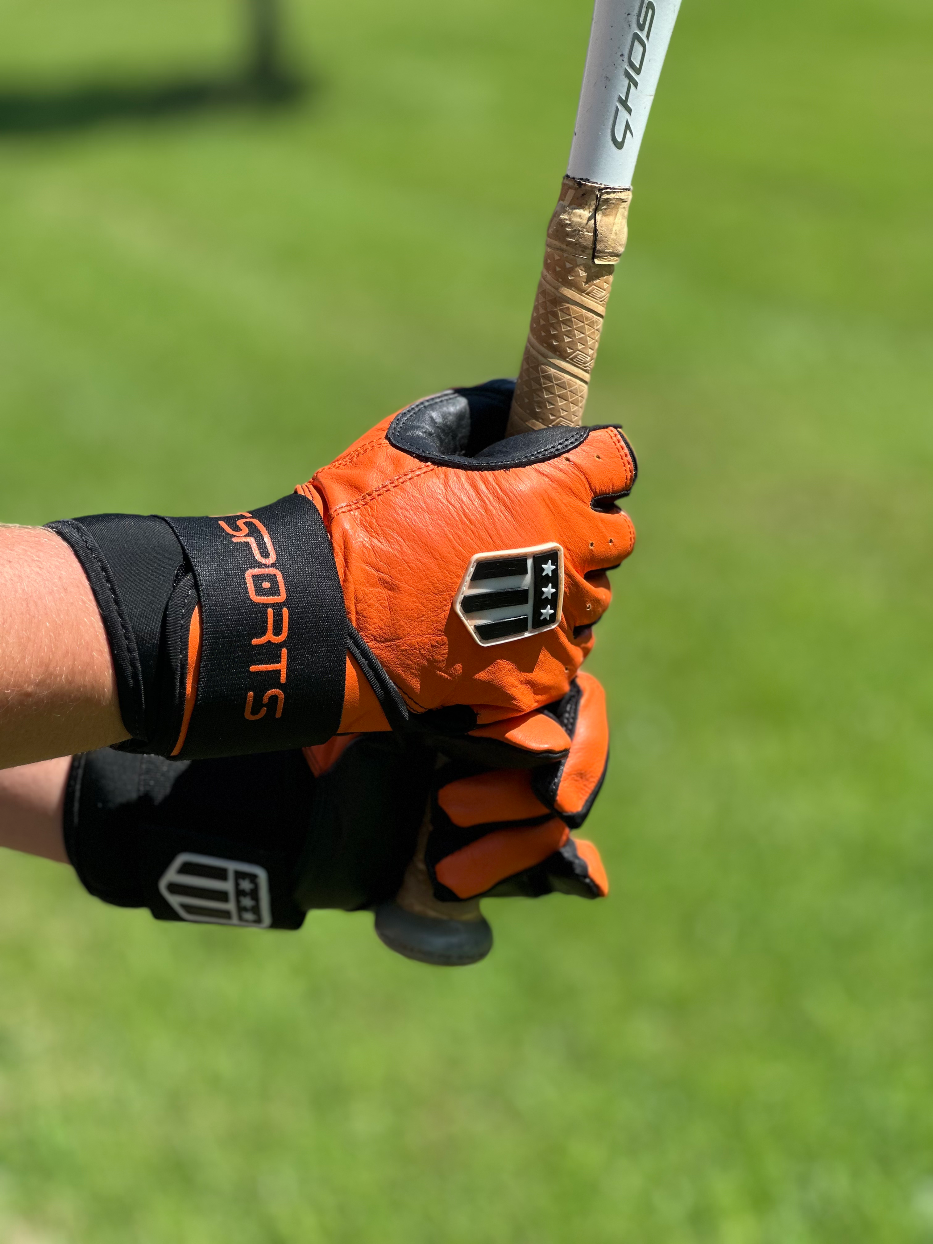 Long Cuff Orange with Black Palm-0
