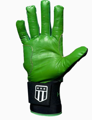 Long cuff Black with Lime Green Stock-1
