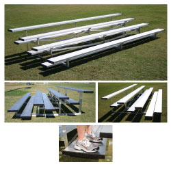 4 Row 7.5' Low Rise Pref. Bleacher-0